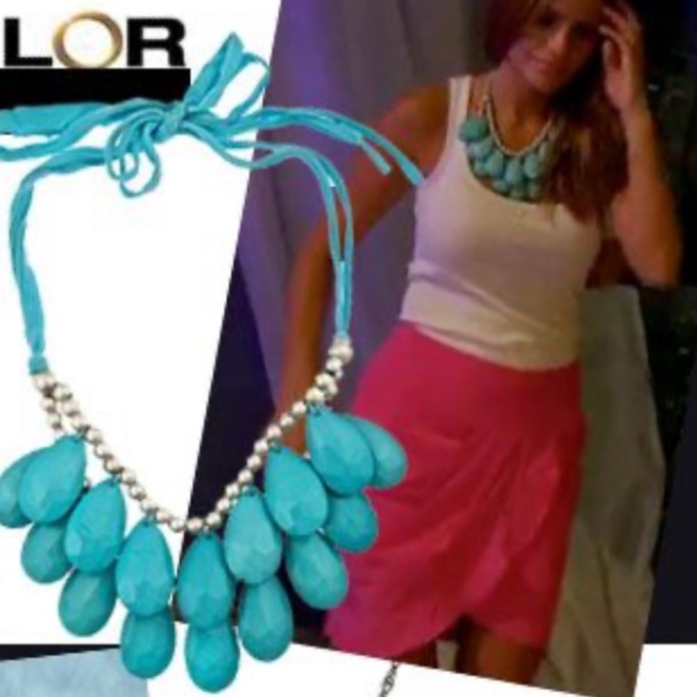 Max & Chloe Blu Bijoux Turquoise Teardrop Necklace - Picture 1 of 8